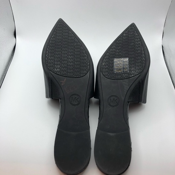 Michael Kors black leather pointy toe flats womens size 8.5 - Picture 8 of 9